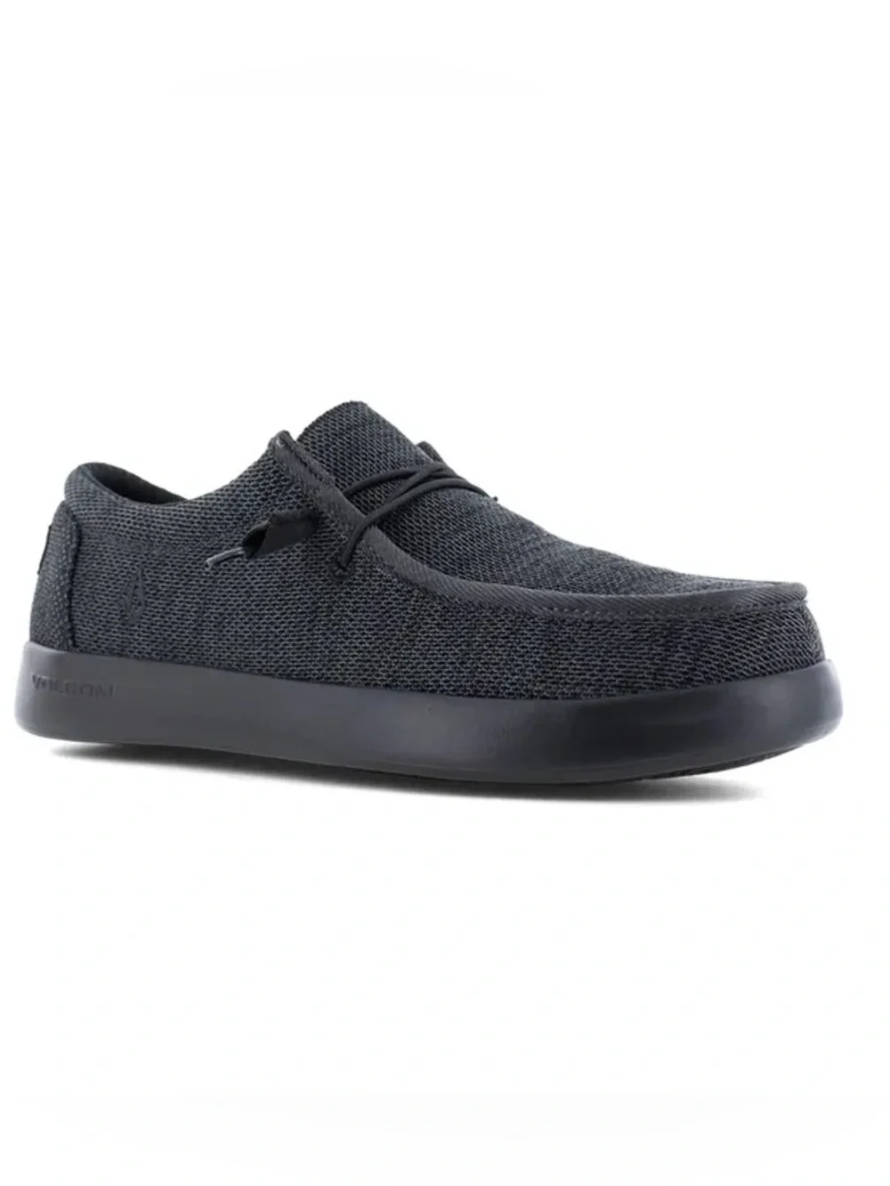 Men's Volcom Composite Toe black canvas Slip-On Moc Toe Work Shoe VM30802 11.5